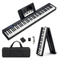 88-Key Foldable Full-Size Semi-Weighted Digital Piano Keyboard with MIDI Support