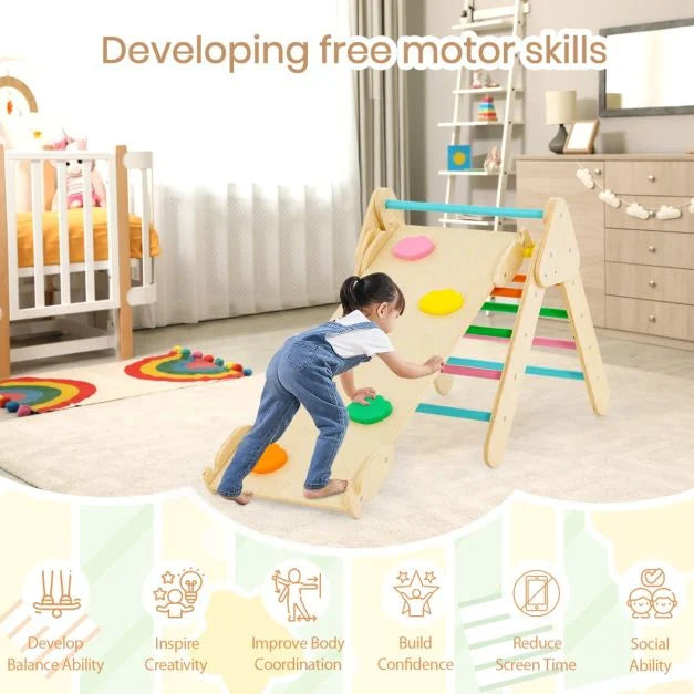 7-in-1 Toddler Climbing Frame with 6-Piece Indoor Baby Soft Play Set