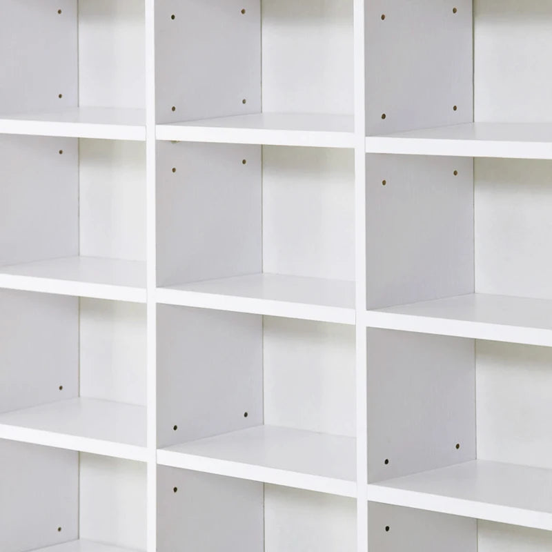 White Storage Organizer, 33 Adjustable Compartments, Display Shelf