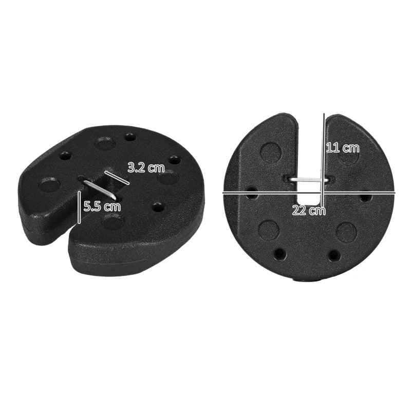 Gazebo Weight Set of 4 with Carry Belt and Reinforced Pins for Secure Setup 12KG