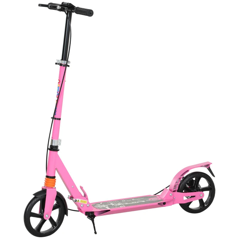 Pink Scooter for Kids with Adjustable Handlebar, Dual Brakes & Smooth ABEC-7 Wheels
