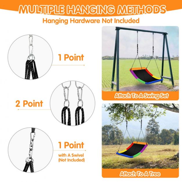 Kids’ Large Nest Swing with Adjustable Ropes for Outdoor Play