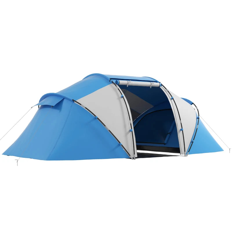 4-6 Man Tunnel Tent – Two Bedrooms & Sun Shelter