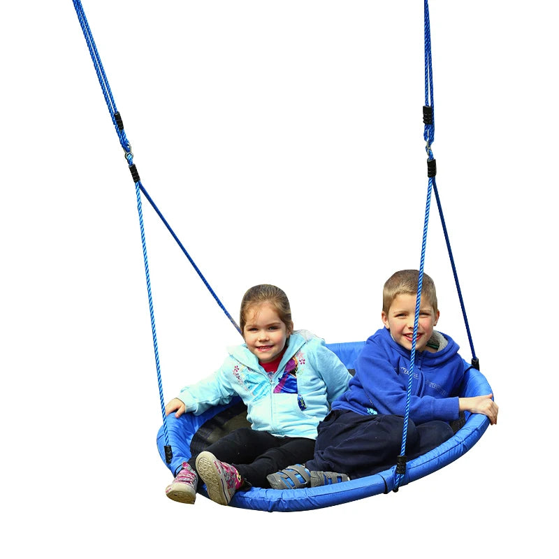 Durable 40" Blue Kid Nest Saucer Swing Seat – Perfect for Indoor & Outdoor Play