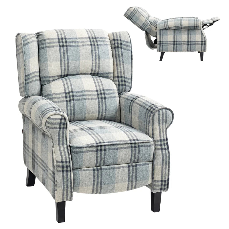 160° Recliner Chair with Footrest for Living Room, Grey