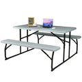 Foldable Outdoor Table & Bench Set – Anti-Skid Design