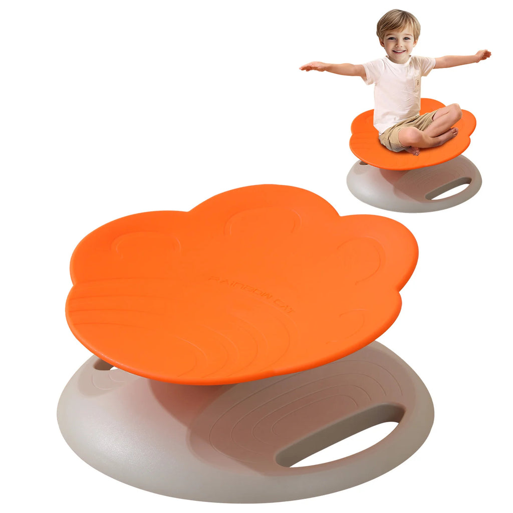 Kids Swivel Spin Chair 360° Rotating Seat Sensory Balance Toy for Toddlers Toys