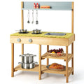 Kids Outdoor Mud Kitchen Playset with Removable Water Box for Creative Fun