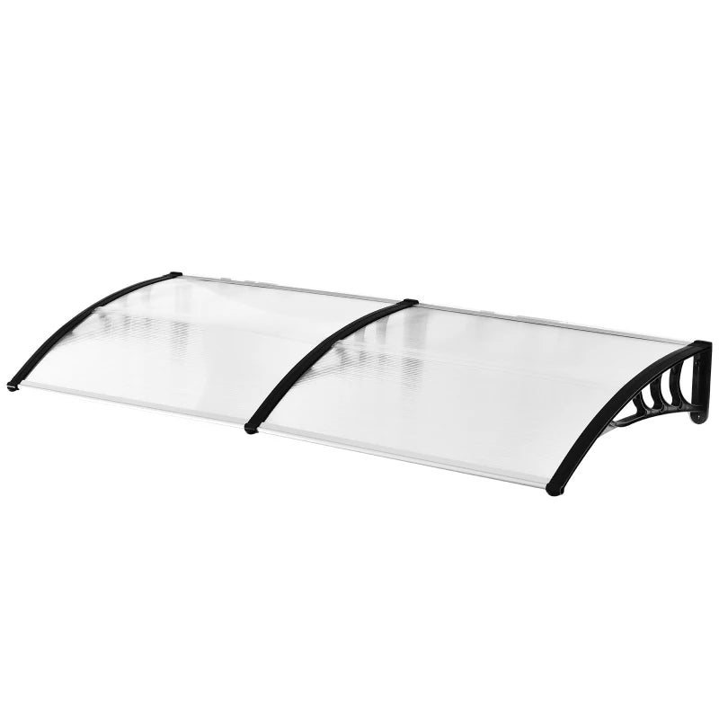 Sturdy Outdoor Door Canopy with Aluminum Frame and UV-Protected Polycarbonate Roof