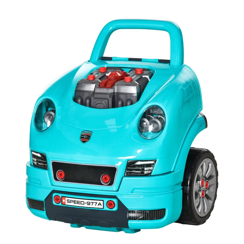 Kids Engine Truck Toy with Horn, Light, and Car Key for Ages 3-5, Durable & Fun – Teal