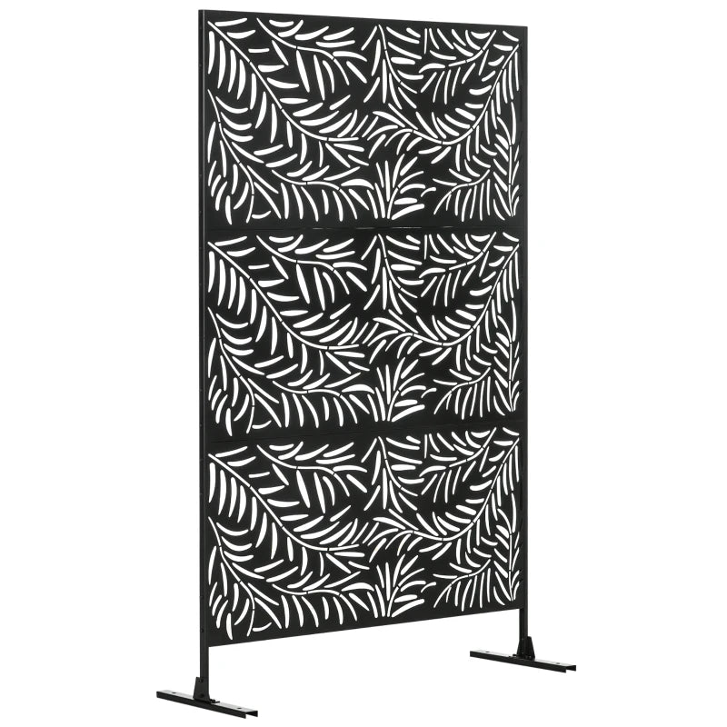 Willow Branch Outdoor Privacy Screen – Freestanding Metal Divider for Garden, Patio, Pool