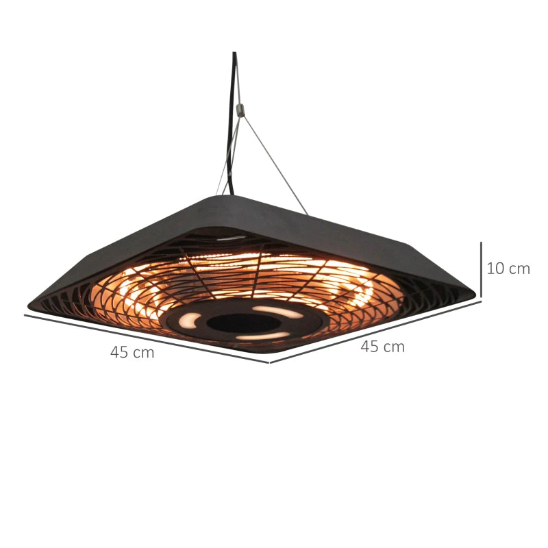 Electric Halogen Patio Heater 2000W – Hanging Ceiling Mounted with Remote