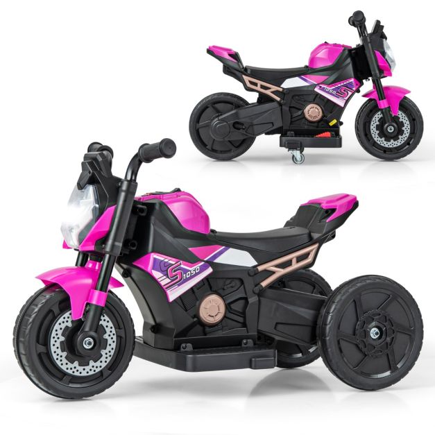 Kids 6V Ride-On Bike 2/3-Wheel Conversion & Removable Training Wheels