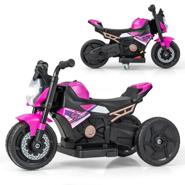 Kids 6V Ride-On Bike | 2/3-Wheel Conversion & Removable Training Wheels