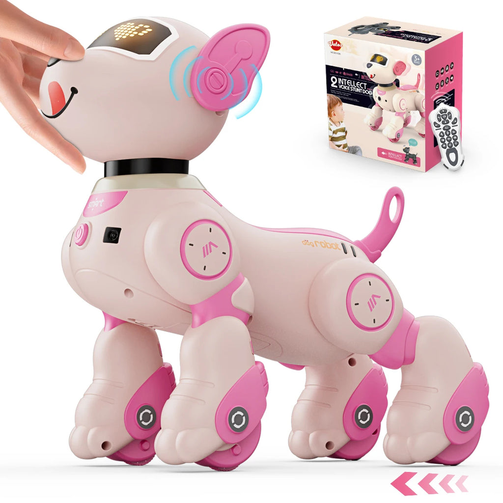 VATOS Robot Dog Toy Voice Remote Control Interactive Touch Sensor Puppy for Kids