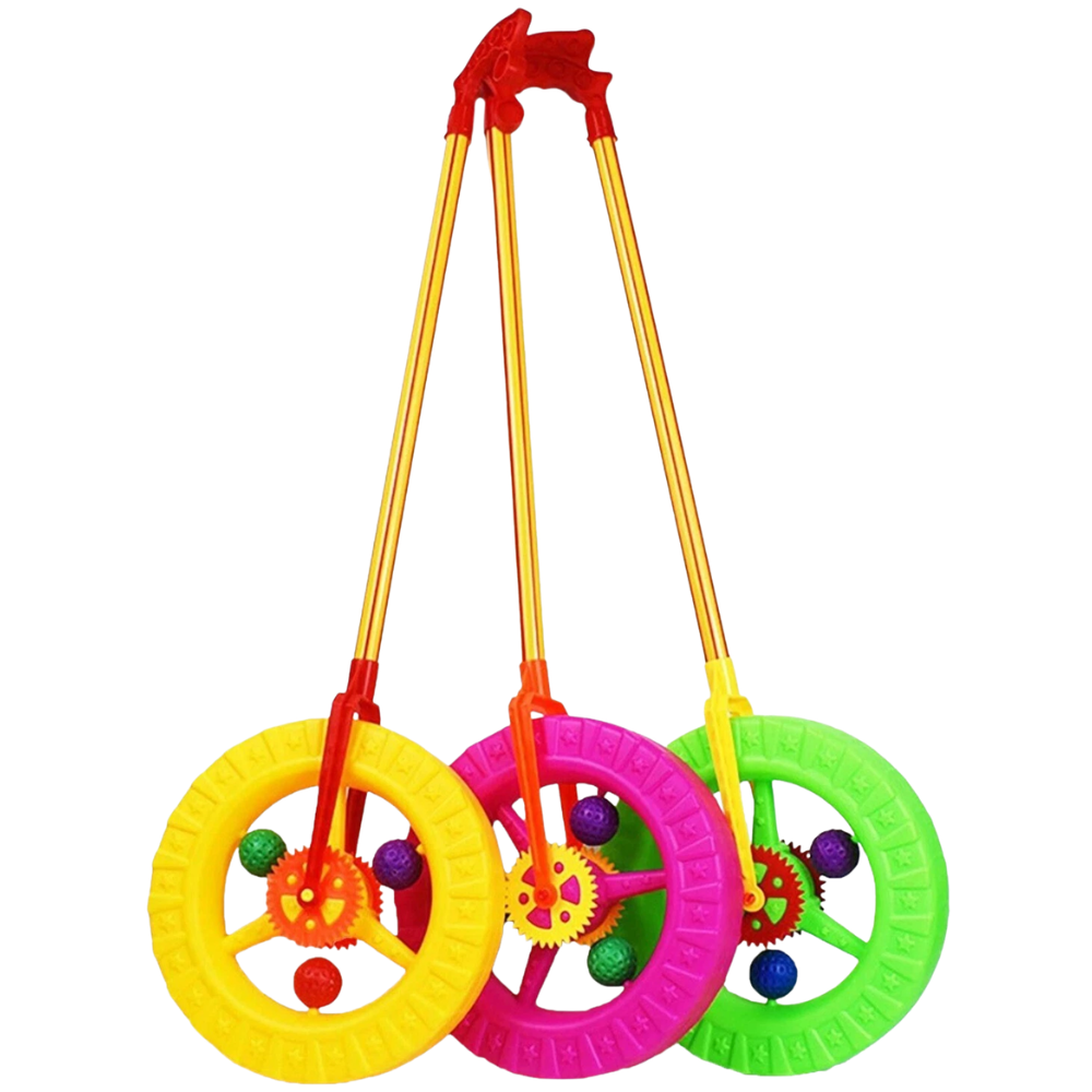 Pebble Hug Push Along Toy Wheel Lightweight Portable Kids Outdoor Indoor Activity Toy Random Colour