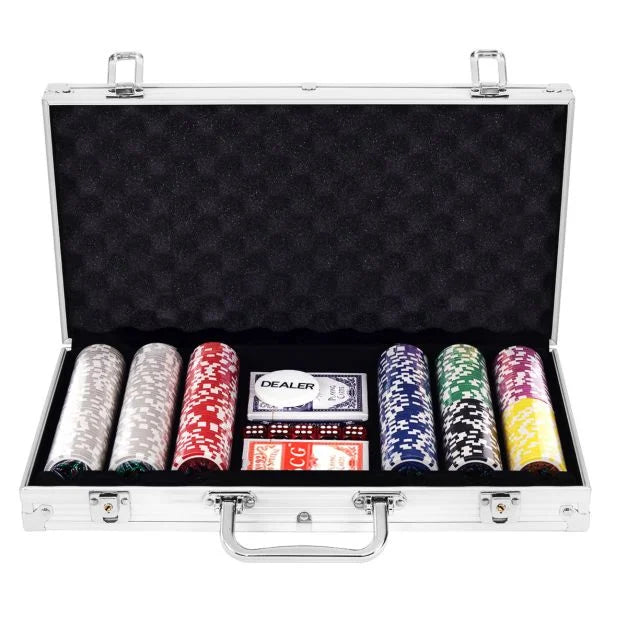 Aluminum Case Poker Chip Set – Texas Hold’em 300-Piece Set