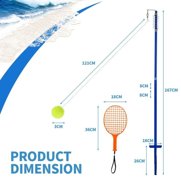 Portable Tetherball Set with 3-Level Adjustable Height and Ball