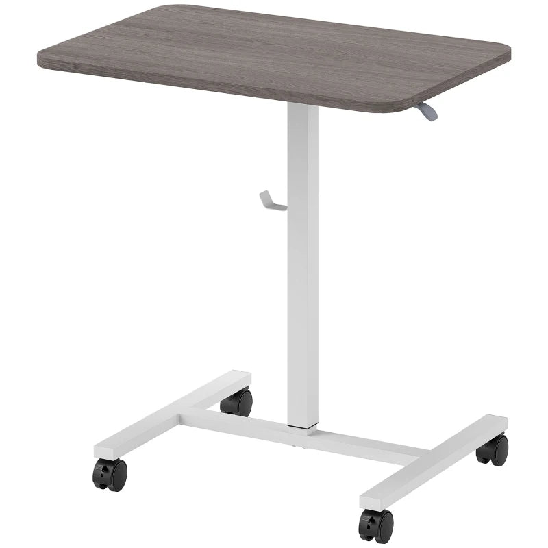 White/Grey Manual Standing Desk – Adjustable 75–115cm