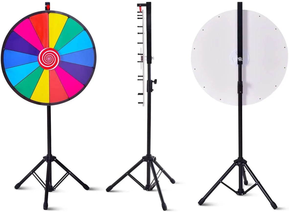Adjustable Tripod Colored Fortune Wheel – Tabletop & Event Game Fun