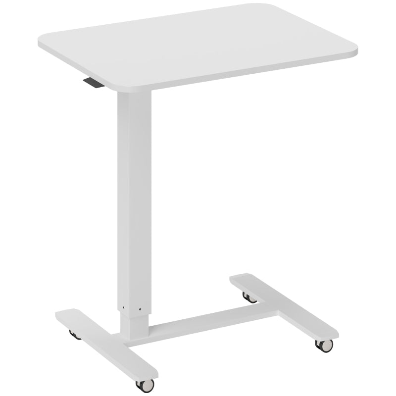 Pneumatic Height Adjustable Desk – Rolling Sit-Stand Laptop Table