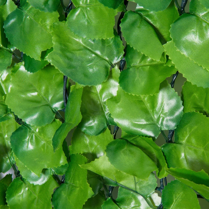 Green Artificial Leaf Wall Panel, 3 x 1m, for Outdoor Privacy and Garden Decor