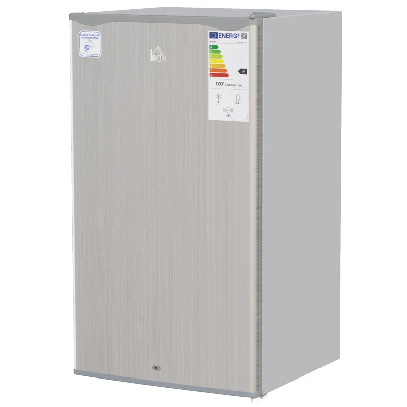 91L Under-Counter Fridge with Lock, Freestanding, Grey