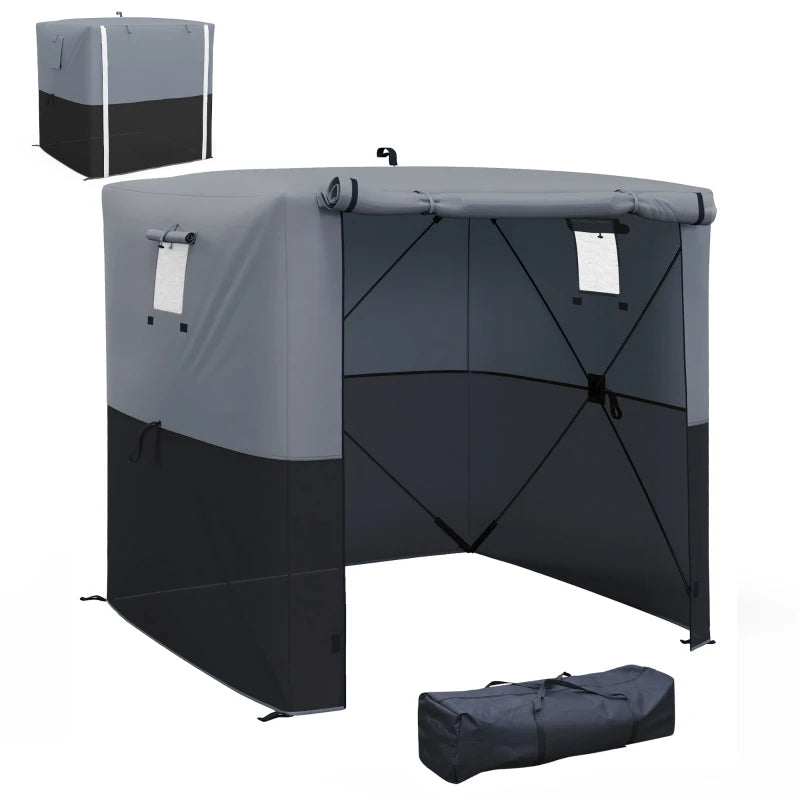 Compact Outdoor Gazebo with Carry Bag – Great for BBQs, Events & Shade, Black, 2x2m