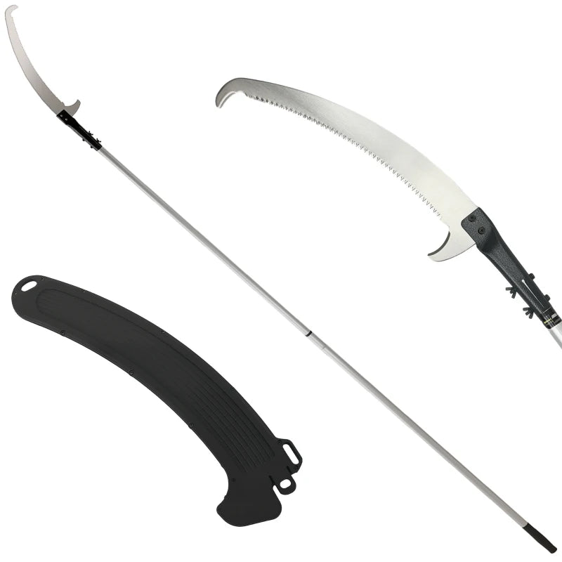 Manual Pole Saw with 1.8-2.9m Telescopic Handle and 40cm Blade for Tree Pruning