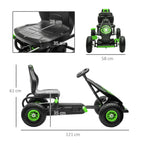 Durable Kids Pedal Go Kart with Inflatable Tires and Adjustable Seat – Perfect Gift
