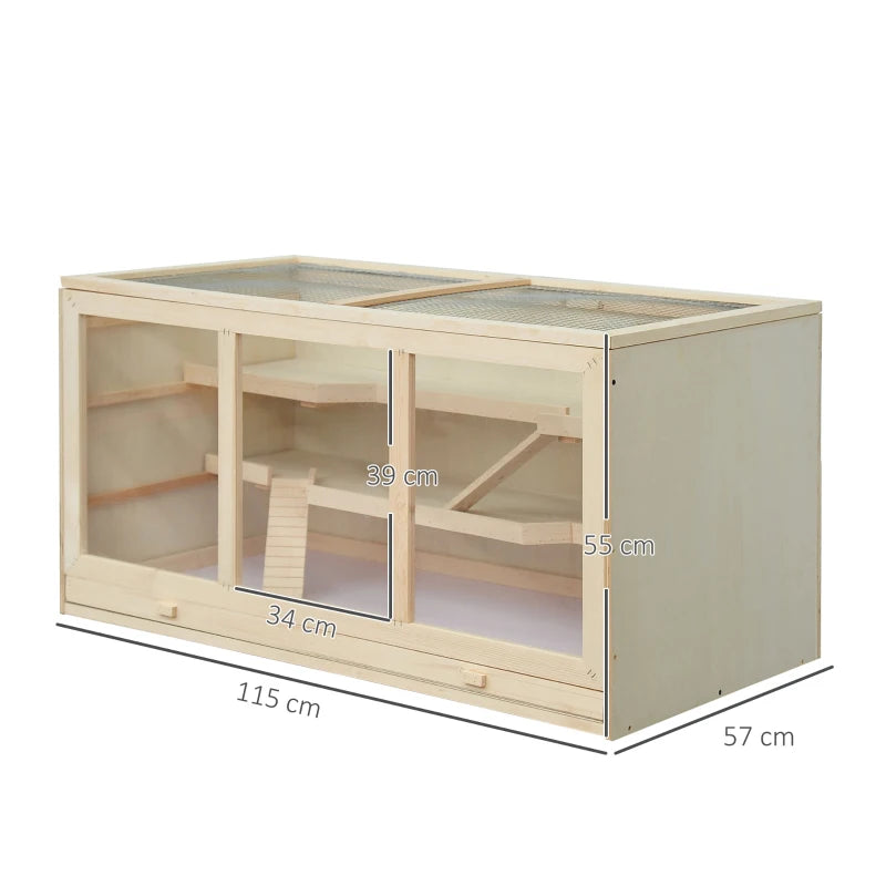 Small Animal Cage with Openable Top – Wooden Hutch