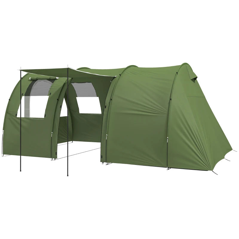 5-6 Person Tent – Green, Floor Included, Portable with Carry Bag