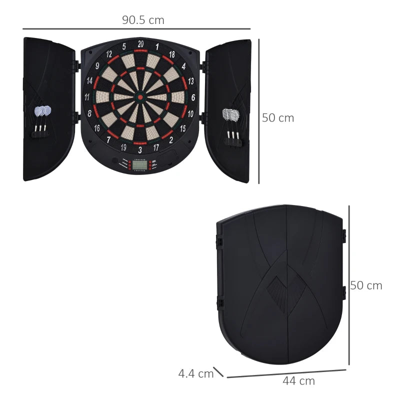 Electronic Dartboard with Cabinet – 185 Game Variations & 6 Darts