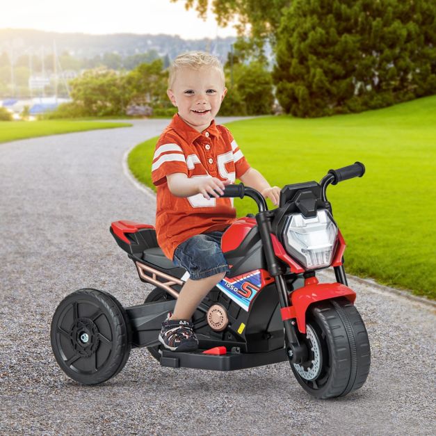 Kids 6V Ride-On Bike | 2/3-Wheel Conversion & Removable Training Wheels