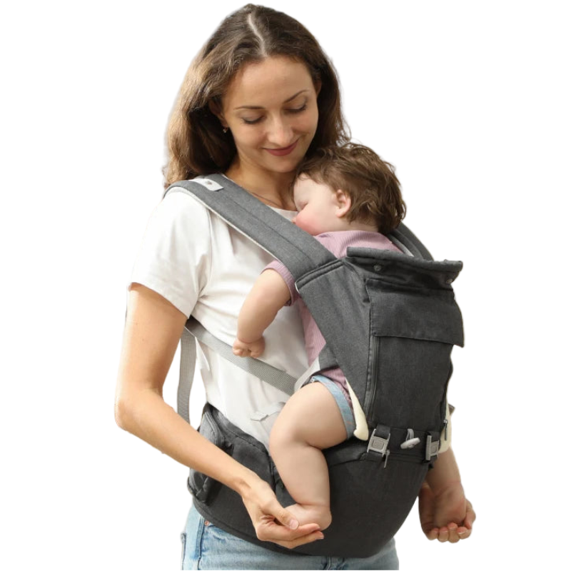 Versatile Baby Carrier for 0-36 Months – 6-in-1 Design with Removable Seat, Grey
