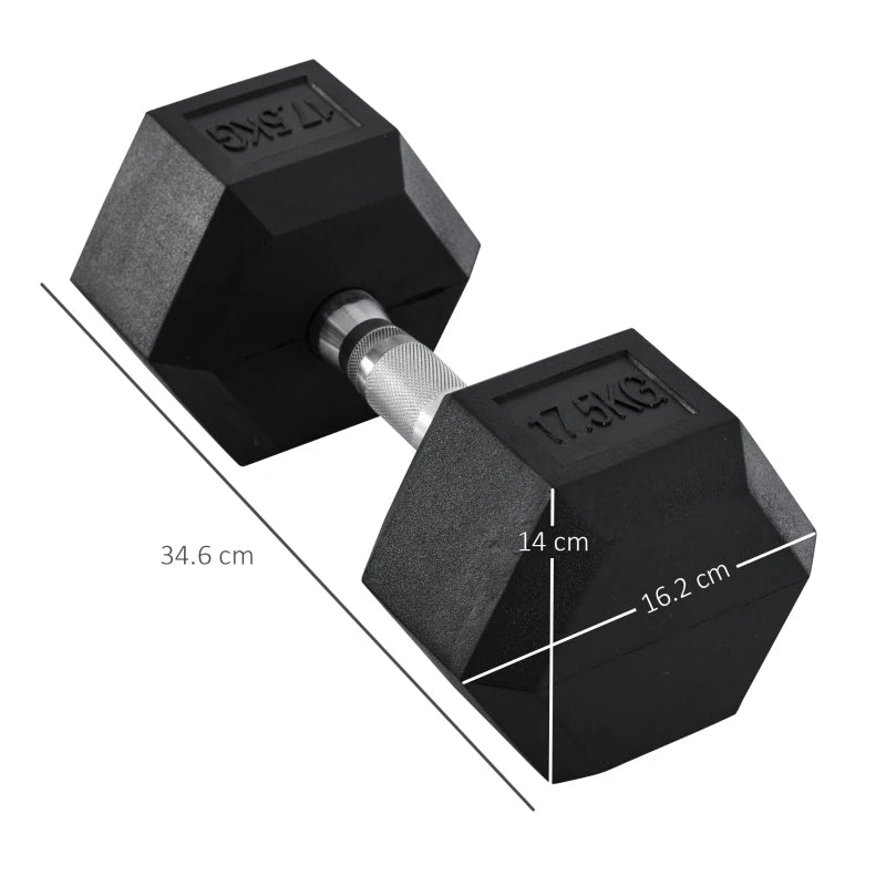 17.5KG Hex Dumbbell – Compact Home Gym Equipment