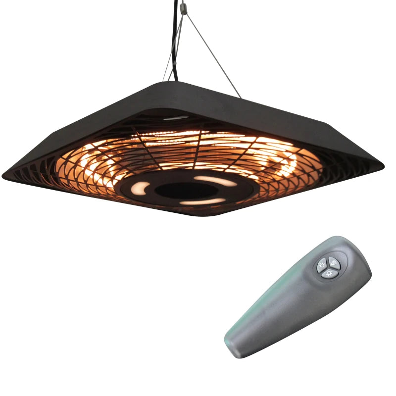 Electric Halogen Patio Heater 2000W – Hanging Ceiling Mounted with Remote