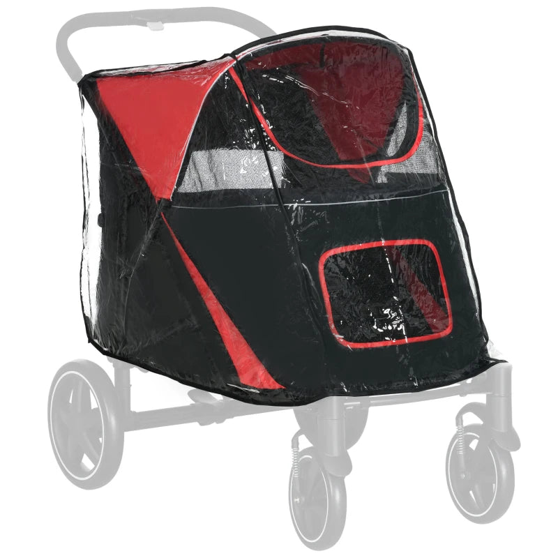 Dog Stroller Rain Cover with Easy Rear Entry