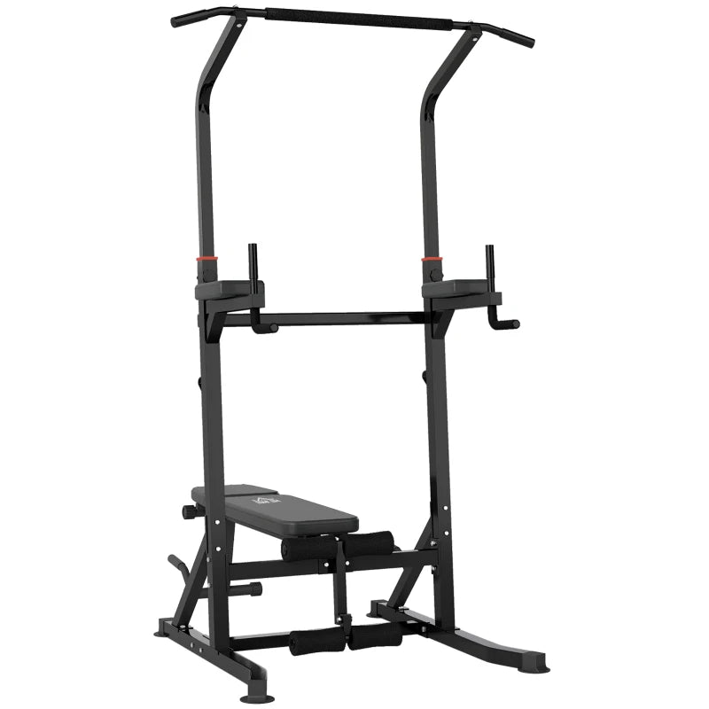 Power Tower – Pull Up Bar with Adjustable Bench & Dip Station