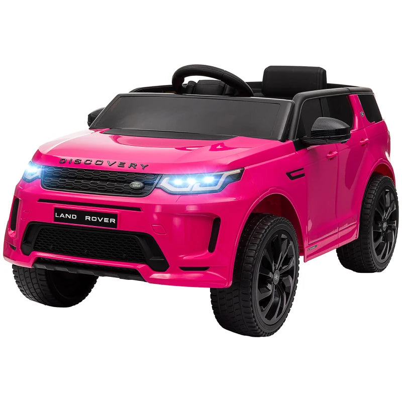 Remote Control Licensed Land Rover Discovery Sport 12V Ride-On Car for Kids – Pink, 3-6