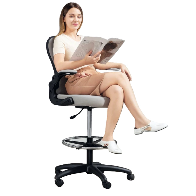 Mesh Office Chair – Adjustable Footrest & Lumbar Support