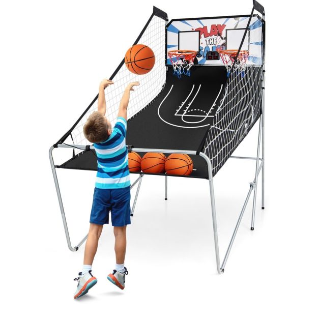 Kids Foldable Basketball Arcade Toy with Easy Storage