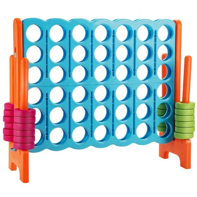 42-Piece Giant 4-in-a-Row Game with Jumbo Rings and Sliders