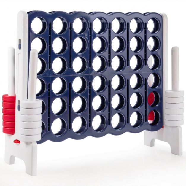 42-Piece Giant 4-in-a-Row Game with Jumbo Rings and Sliders
