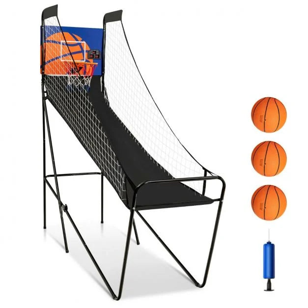 Foldable Basketball Game with Electronic Score and Sound Buzzer