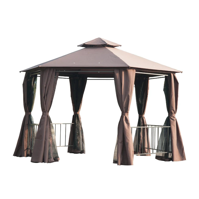 Stylish Gazebo Canopy Tent for Garden or Patio with Roof Vent & Panels – 3x3m