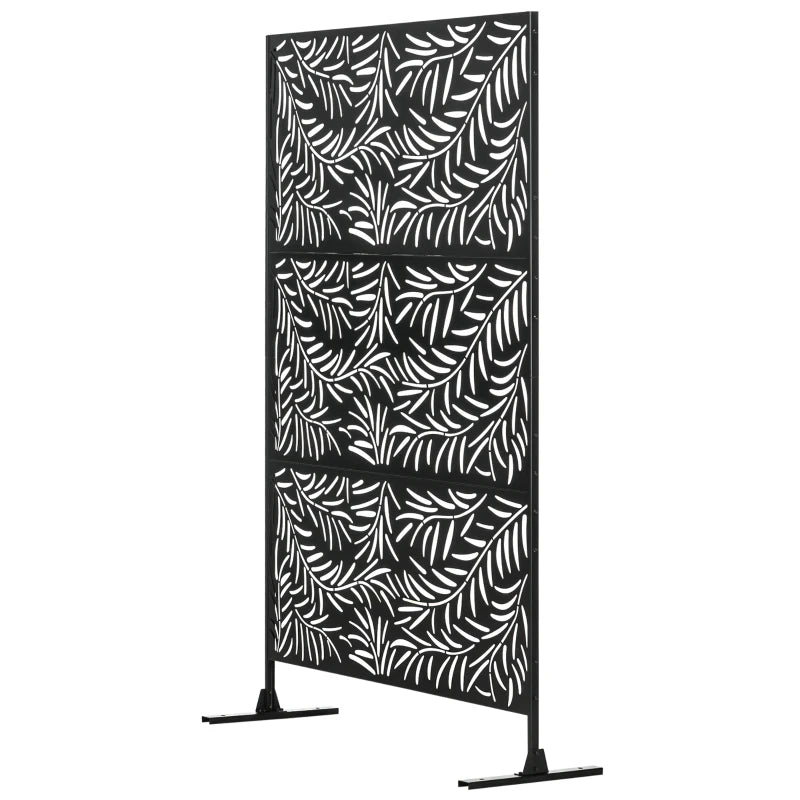 Willow Branch Outdoor Privacy Screen – Freestanding Metal Divider for Garden, Patio, Pool