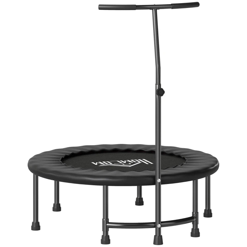 Indoor Fitness Trampoline – 40" Mini Jumper with Handle, Black