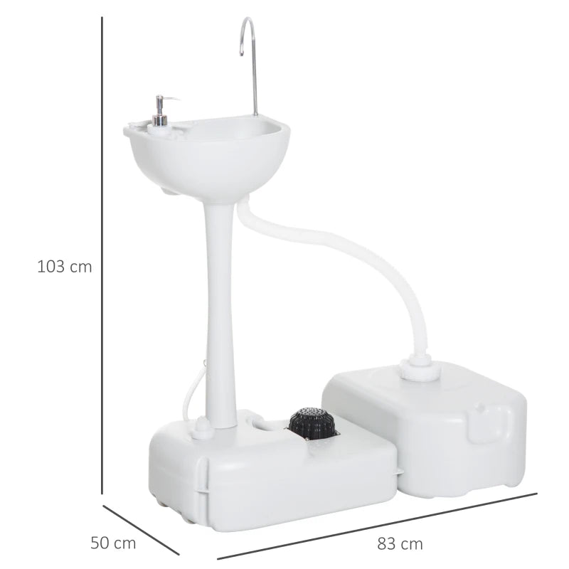 Camping Sink – Easy Setup with Running Water & Waste