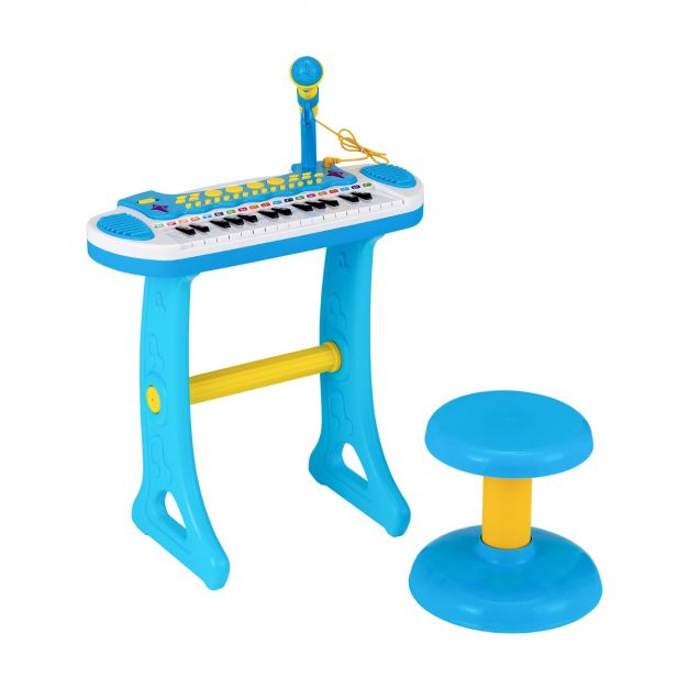 Kids 31-Key Electronic Piano Keyboard with Stool and Bright Flashing Lights
